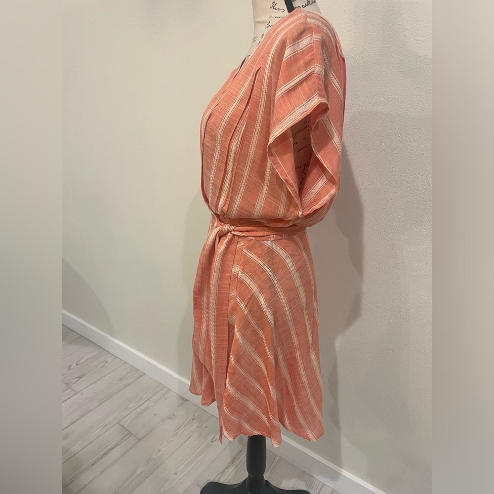 L*Space Sunshine Feels Dress in Poolside Stripe Clay Asymmetrical Sundress EUC - Picture 3 of 7